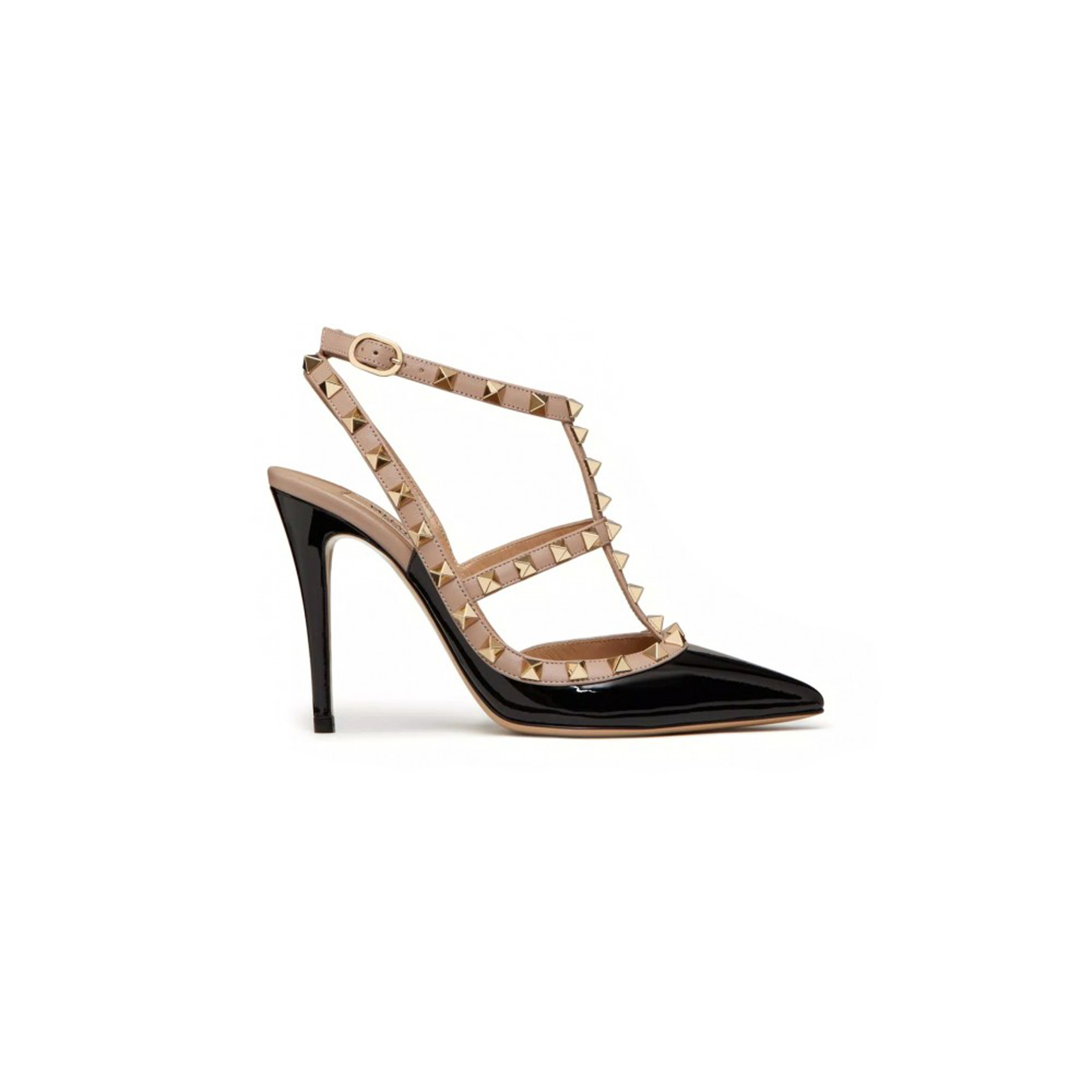 Va1e*ntin0 patent rockstud caged pump 100mm 5w2s0393vnw_n91